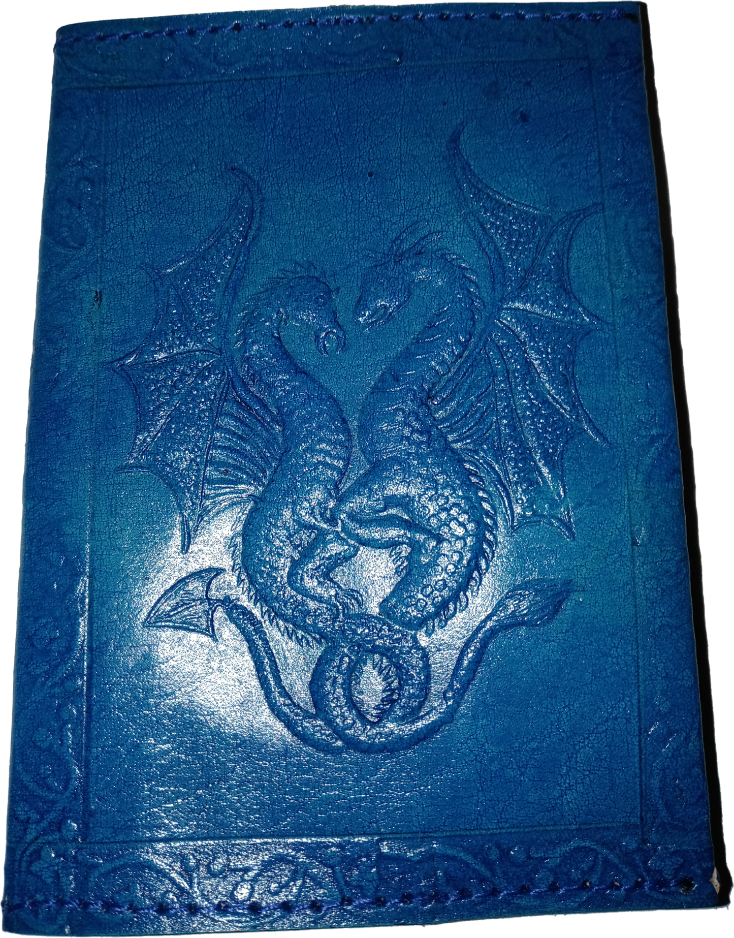 Indian Leather Double Dragon Billfold