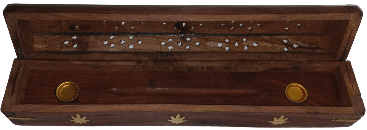 Natural Wood Incense Burner and Box