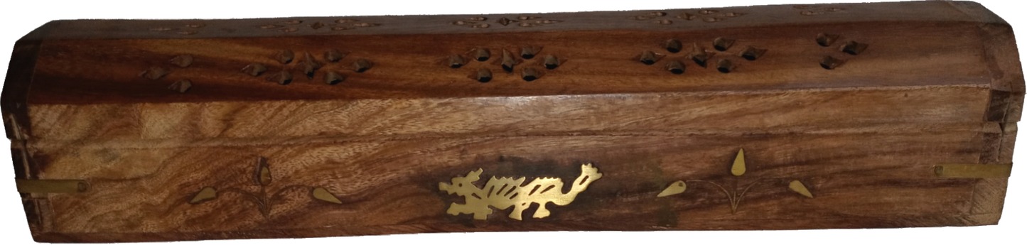 Natural Wood Incense Burner and Box