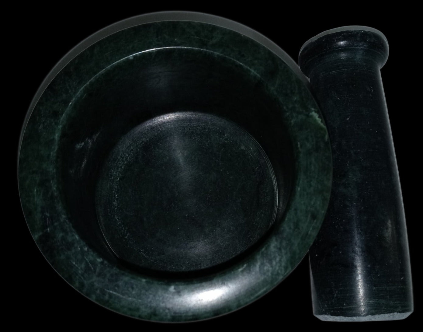 4" Green Marble Mortar and Pestle