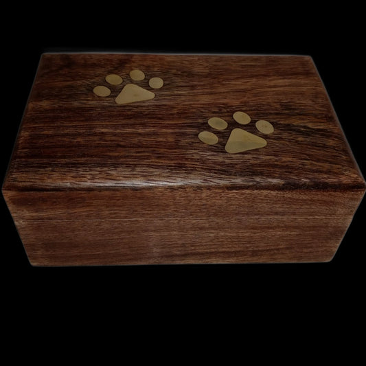 4x6 Inch Doggie Paw Wooden Box