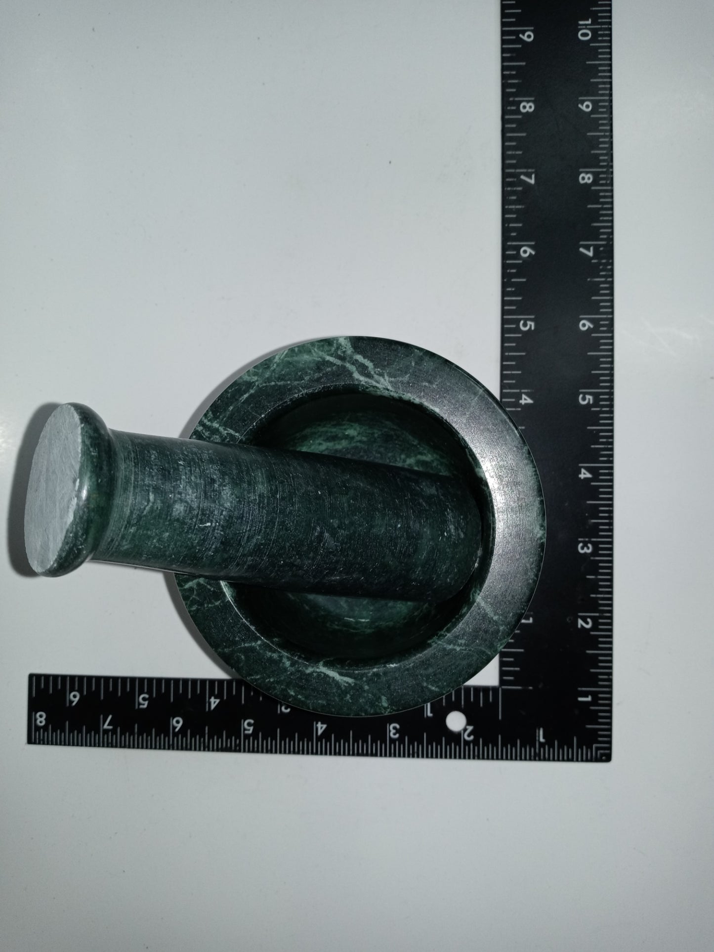 4" Green Marble Simple Design Mortar and Pestle