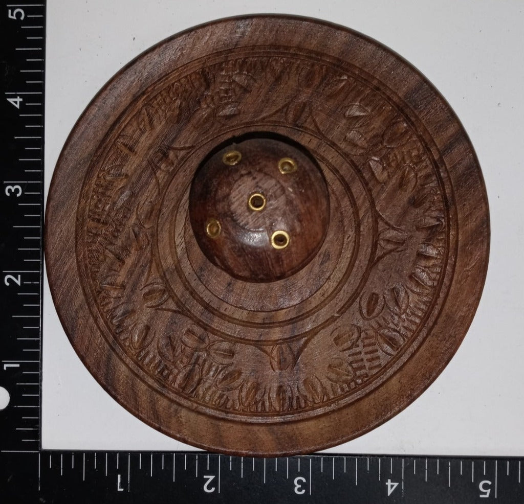 4" Diameter Wood Stick Incense Burner