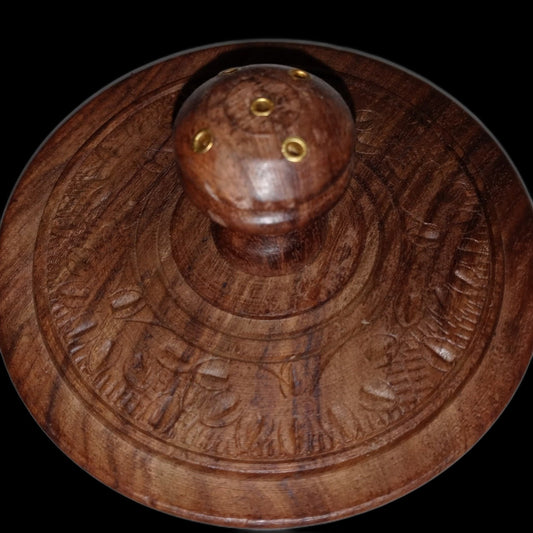 4" Diameter Wood Stick Incense Burner