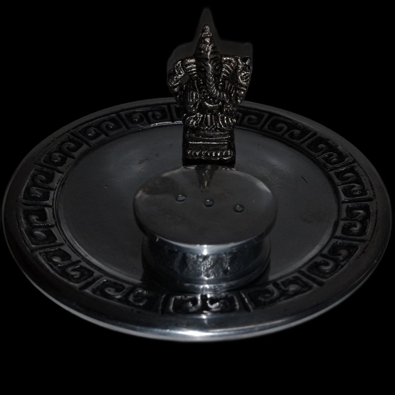 4.5" Ganesh Aluminum Incense Burner