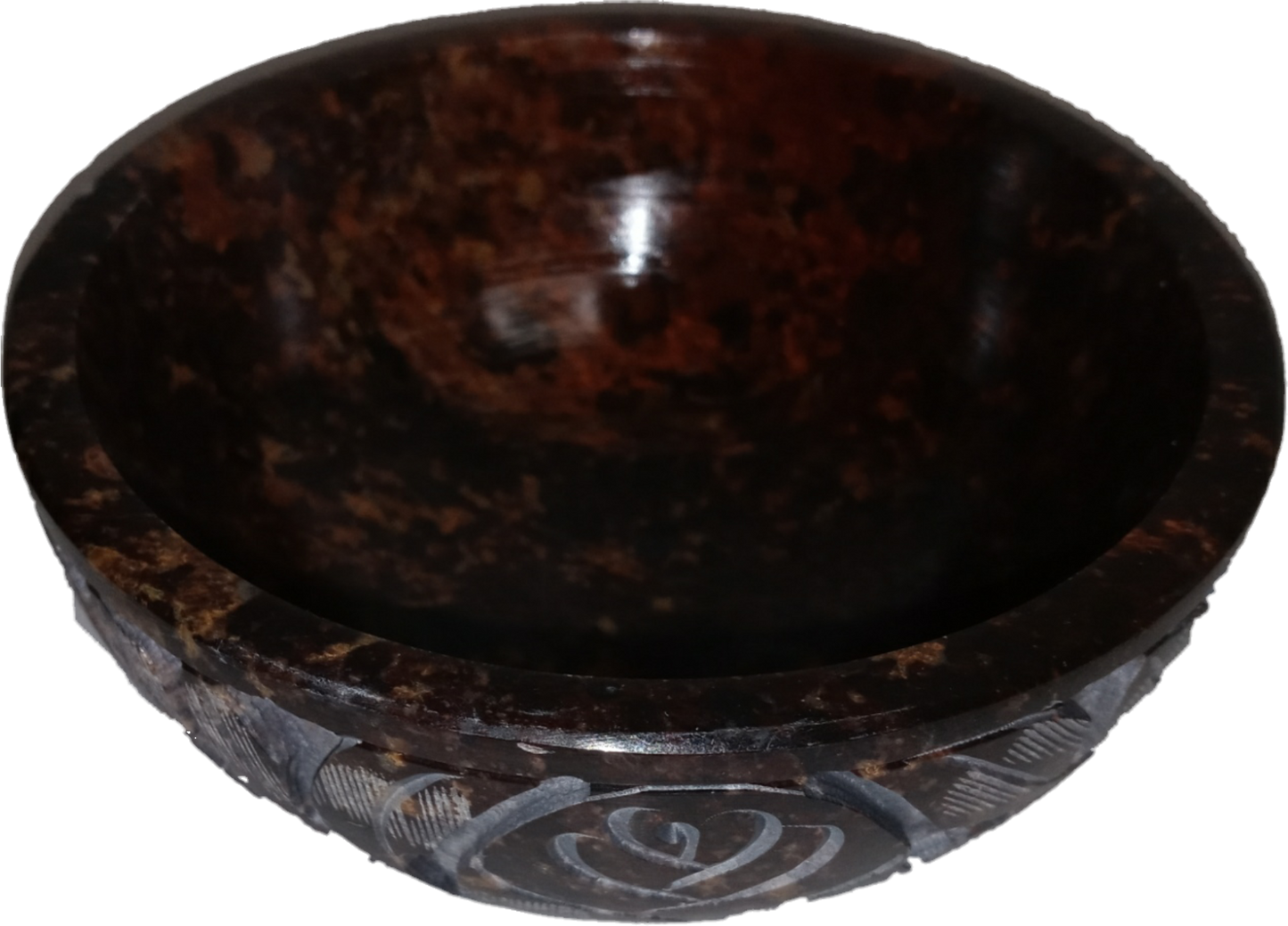 5" x 2" Carved Soapstone Smudge Bowl