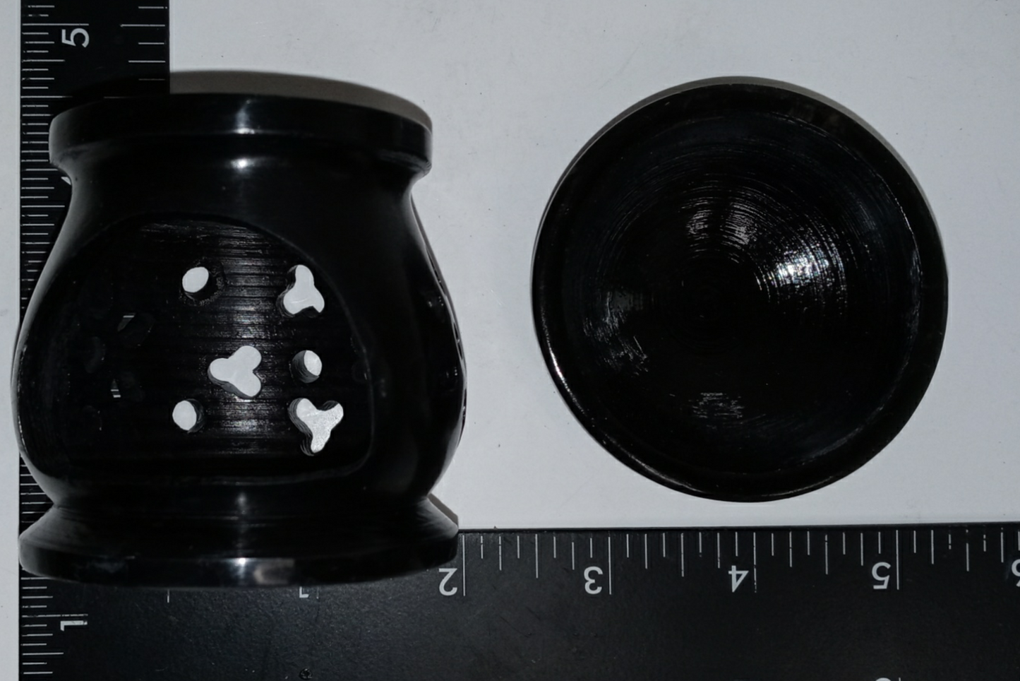 Black Soapstone Aroma Tealight Lamp