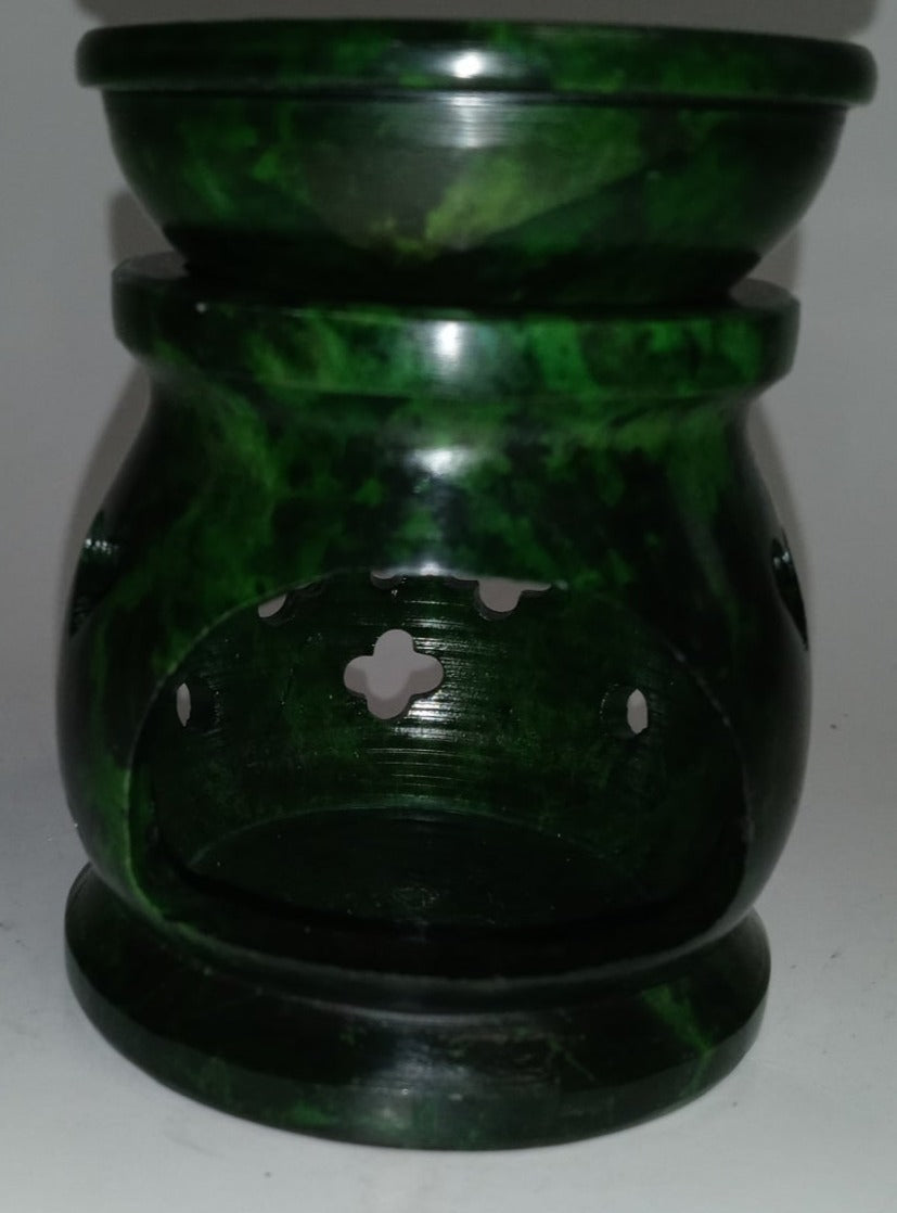 3" Soapstone Green Oil Aroma Lamp