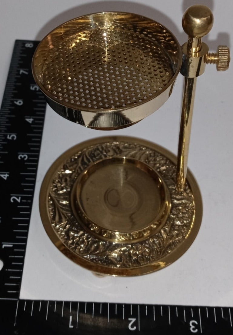 4.5" Tall Brass Resin Burner