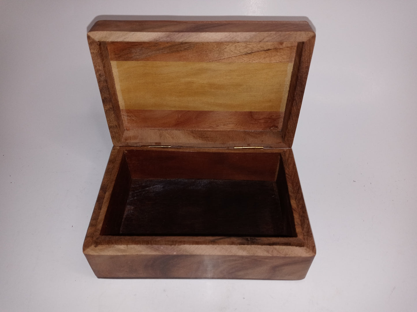 4" x 6" Handmade Wood Star & Floral Design Stash Box