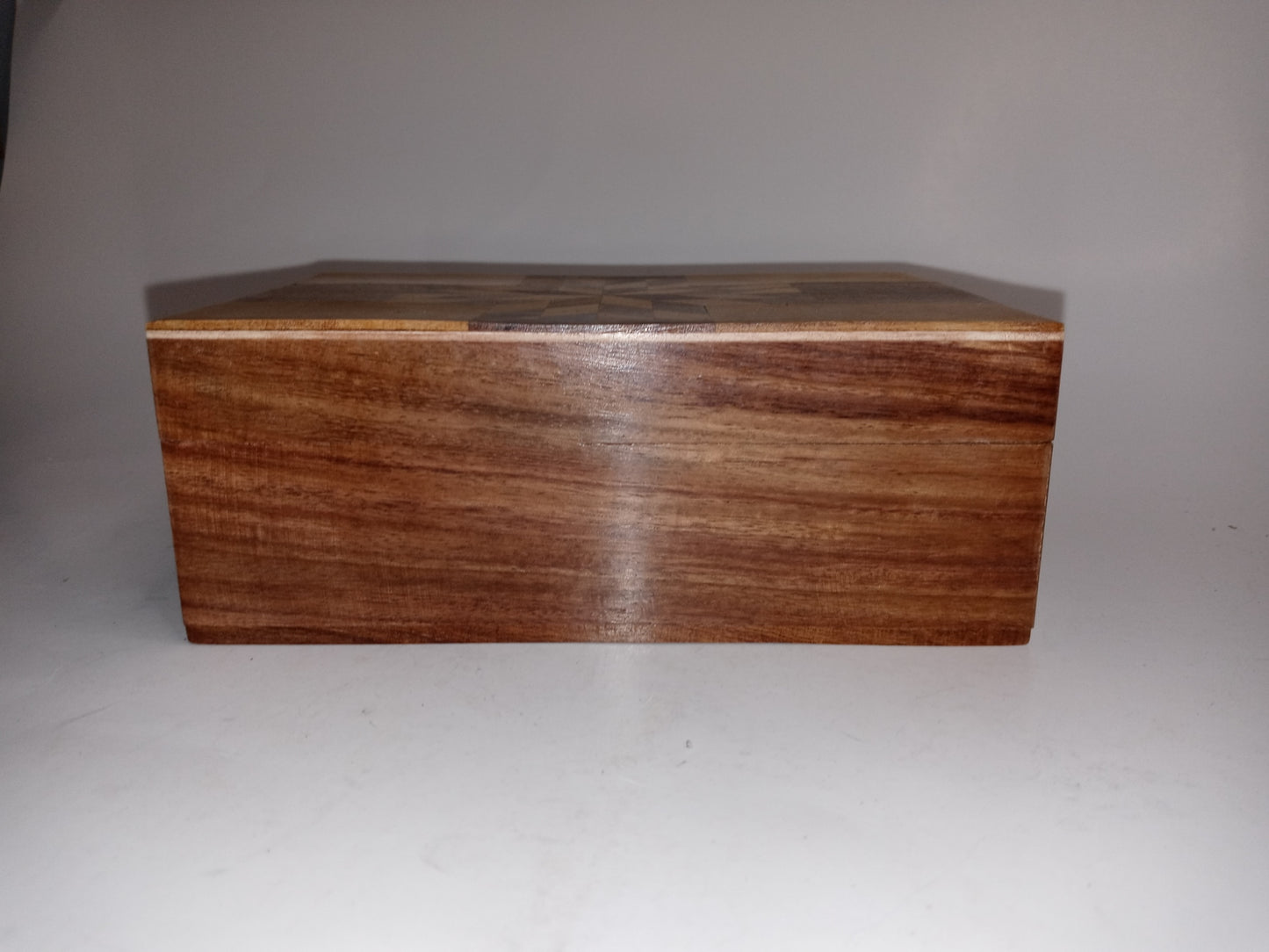 4" x 6" Handmade Wood Star & Floral Design Stash Box