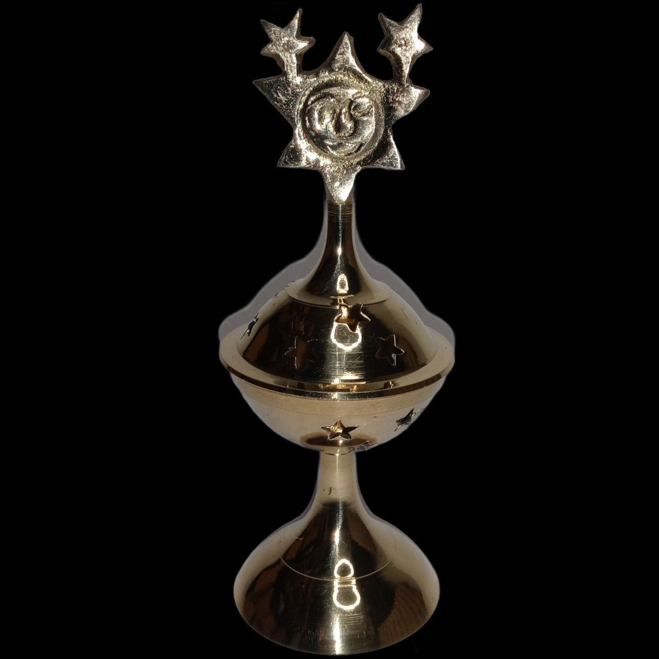 6" Brass Celestial Incense Burner