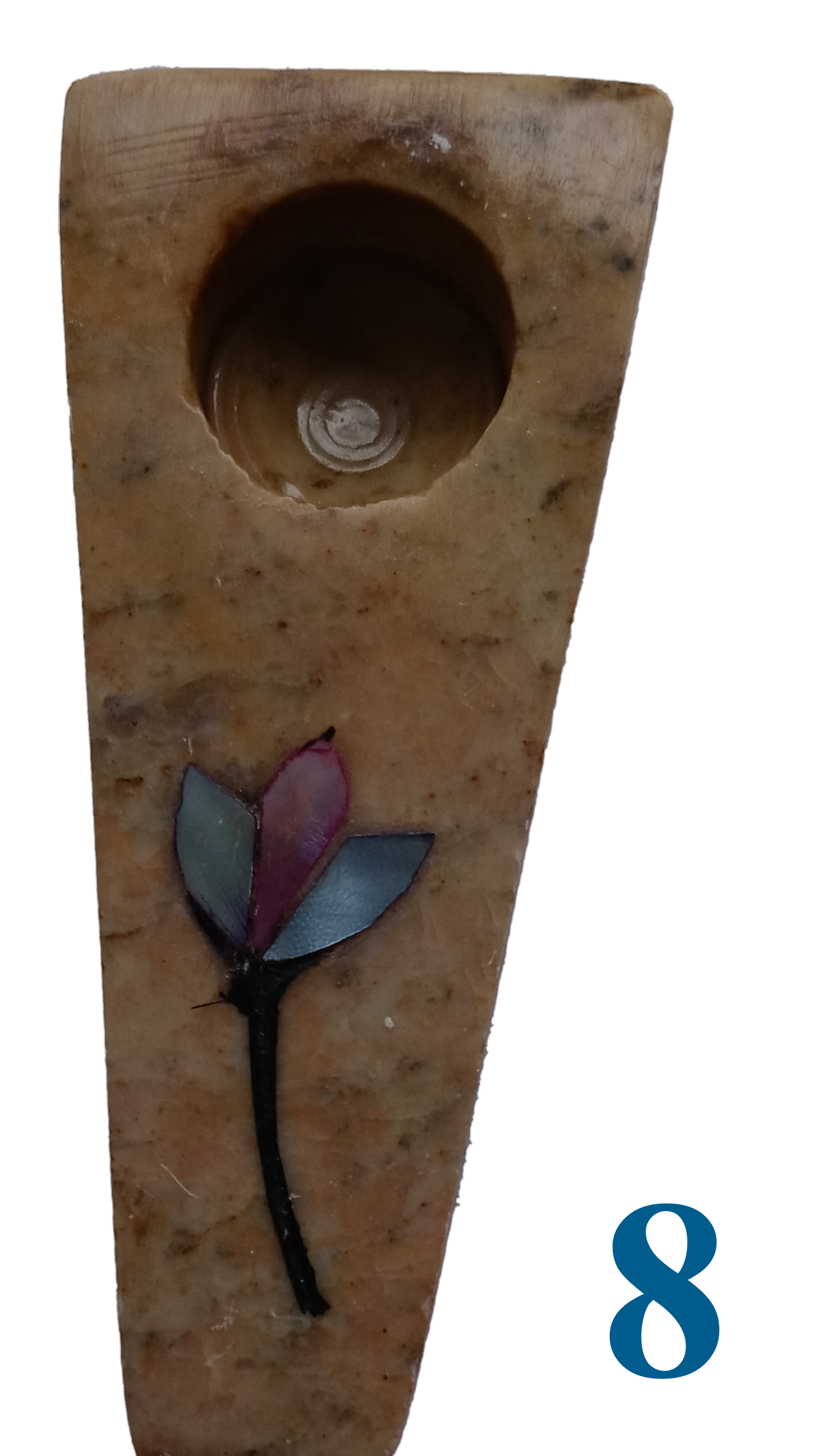 Indian Soapstone Handmade Flower Pipe