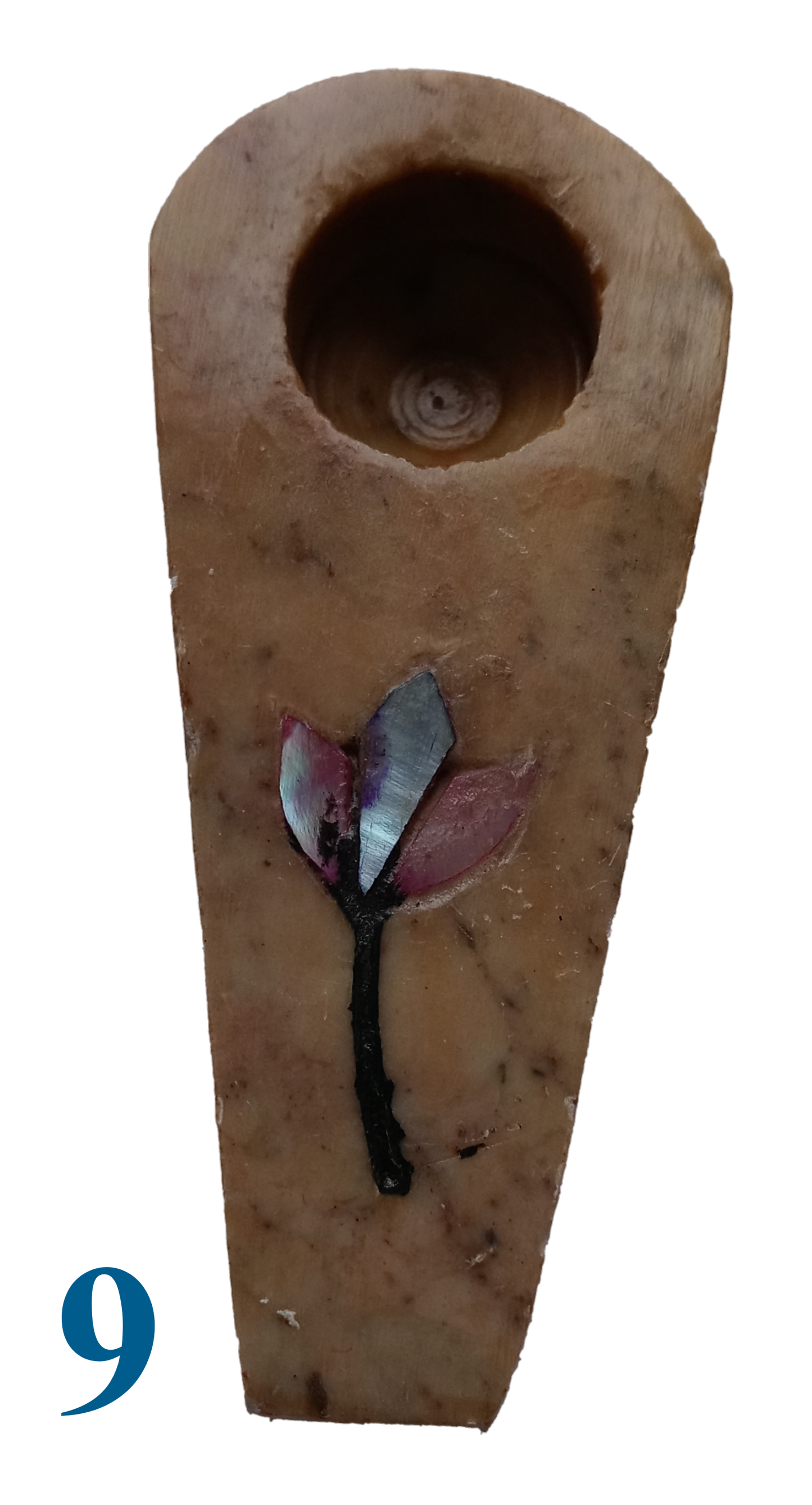 Indian Soapstone Handmade Flower Pipe