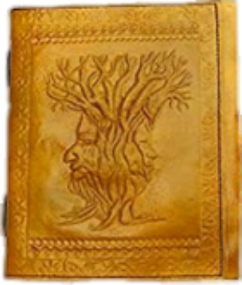 Leather, Hand Sewn Tree of Life Journal/Ledger