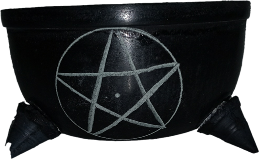 3-Legged, Pentacle Soapstone Smudge Bowl