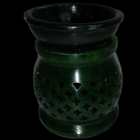 3" Soapstone Green Oil Aroma Lamp